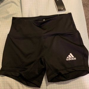 Black Adidas spandex/volleyball shorts